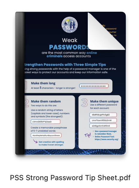 PSS Strong Password Tip Sheet